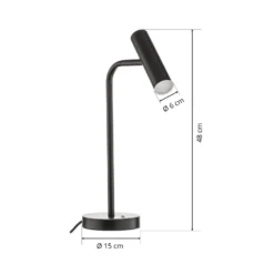 Schöner Wohnen Stina lámpara de mesa LED, negro