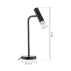 Schöner Wohnen Stina lámpara de mesa LED, negro