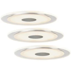 Sencilla lámpara empotrable LED Whirl, set de 3 u.