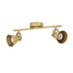 Seras downlight de techo, latón dorado cepillado, 2 luces