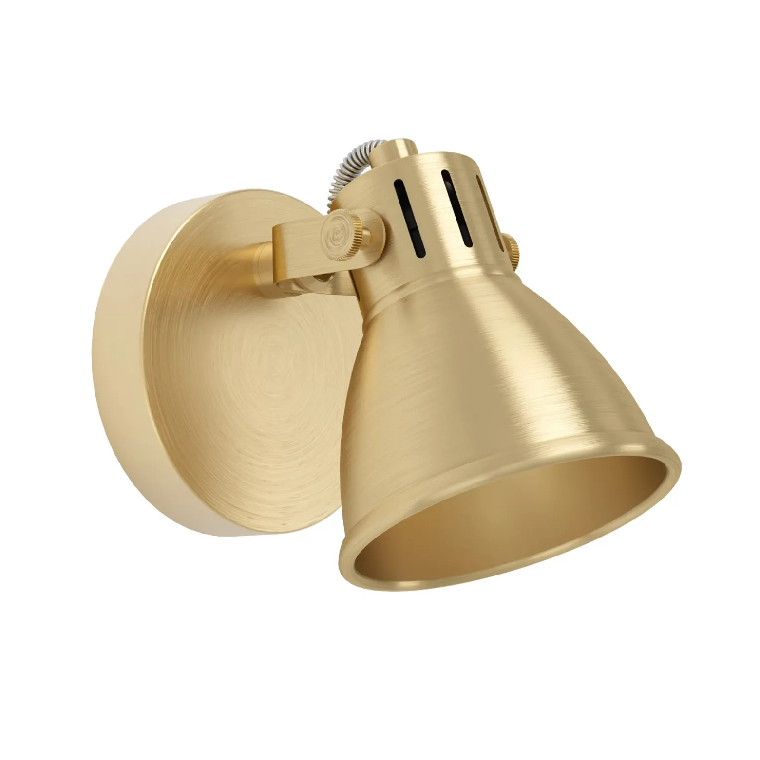 Seras foco de pared, latón dorado cepillado, 1 luz
