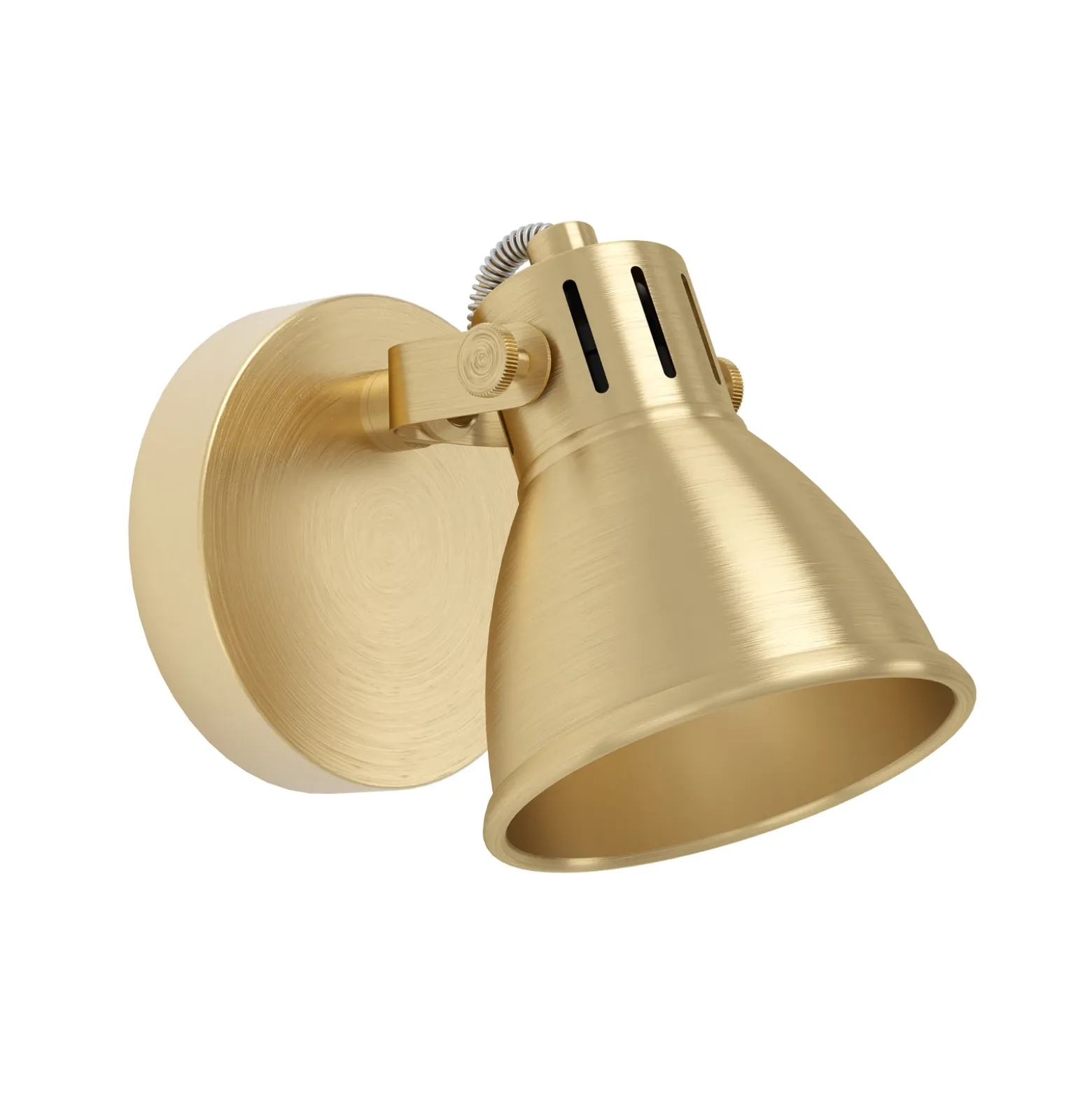 Seras foco de pared, latón dorado cepillado, 1 luz