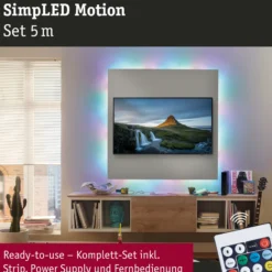 Set de tiras LED SimpLED Motion de Paulmann, 5m control remoto RGB