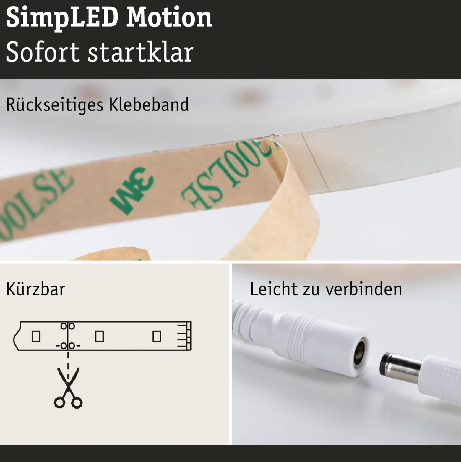 Set de tiras LED SimpLED Motion de Paulmann, 5m control remoto RGB