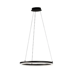Sirko lámpara colgante LED, blanco/negro, metal, CCT, atenuable