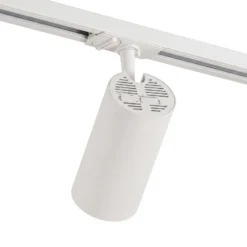 Sistema de rieles Lindby Linaro, Ø 7 cm, 4 luces, LED, blanco, CCT