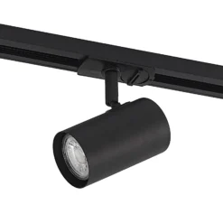 Sistema de rieles Lindby Linaro, GU10, 6 luces, negro, forma de O