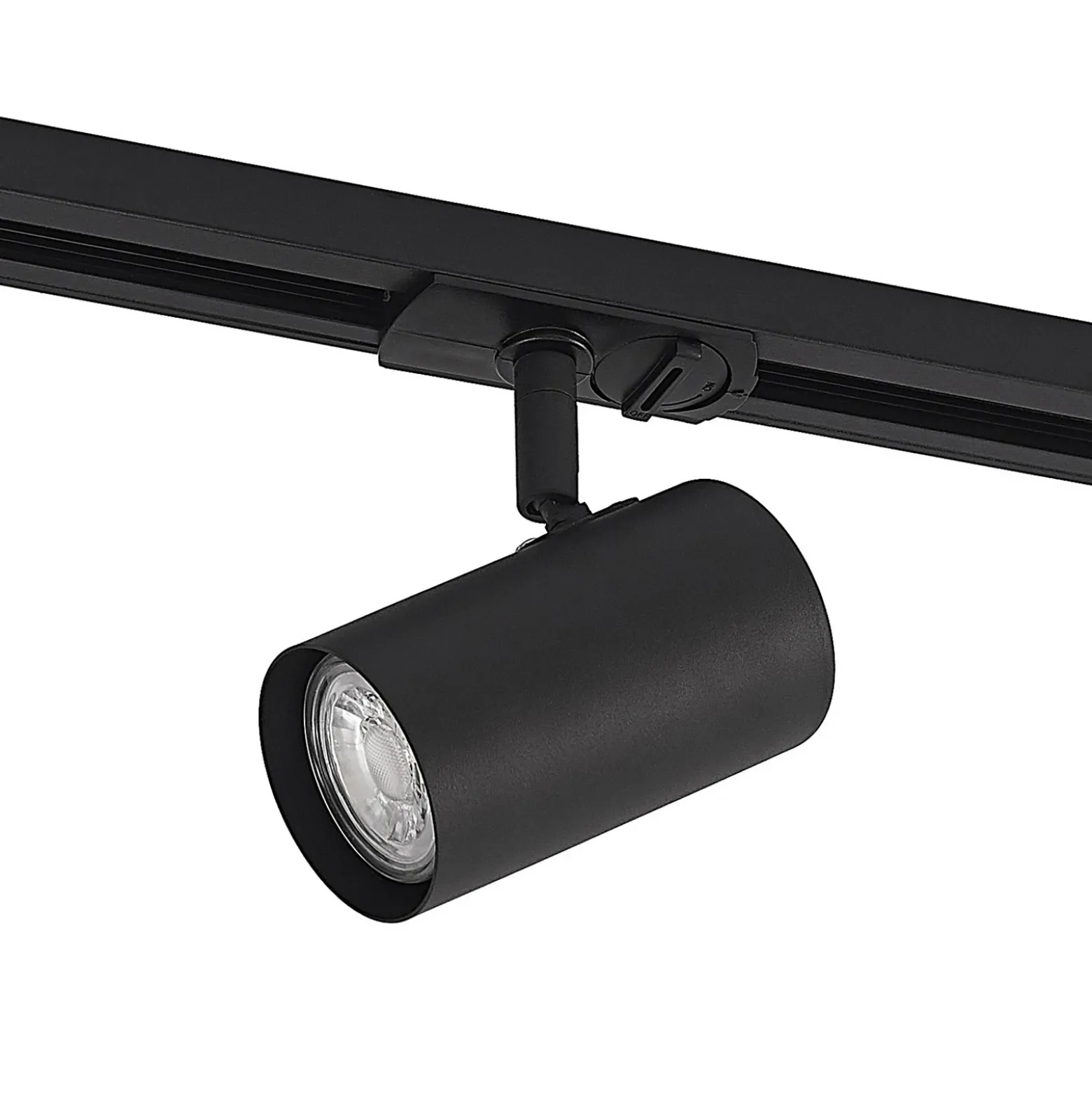 Sistema de rieles Lindby Linaro, GU10, 6 luces, negro, forma de O