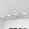 Sistema de rieles Lumaro de 48 V, focos, 5 luces, blanco, Ø 7 cm, atenuables