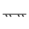 Sistema de riel, kit básico, negro, longitud 150 cm, 4 x GU10