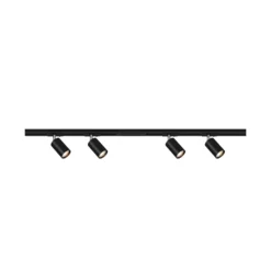 Sistema de riel, kit básico, negro, longitud 150 cm, 4 x GU10