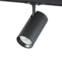 Sistema de riel Lindby Linaro, Ø 7 cm, 5 luces, LED, negro, CCT