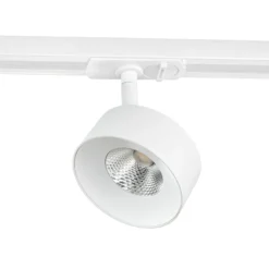 Sistema de riel Lindby Linaro, Ø 9,5 cm, 3 luces, LED, blanco