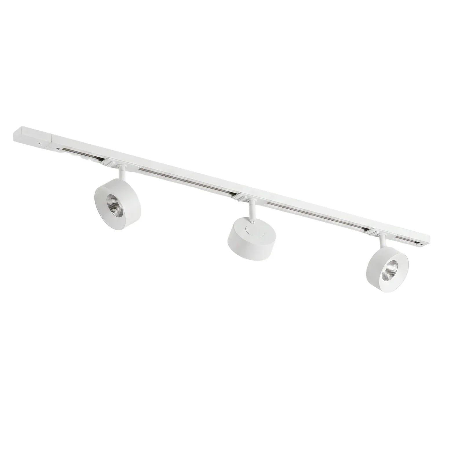 Sistema de riel Lindby Linaro, Ø 9,5 cm, 3 luces, LED, blanco