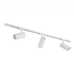 Sistema de riel Lindby Linaro, Ø 7 cm, 3 luces, LED, blanco, CCT