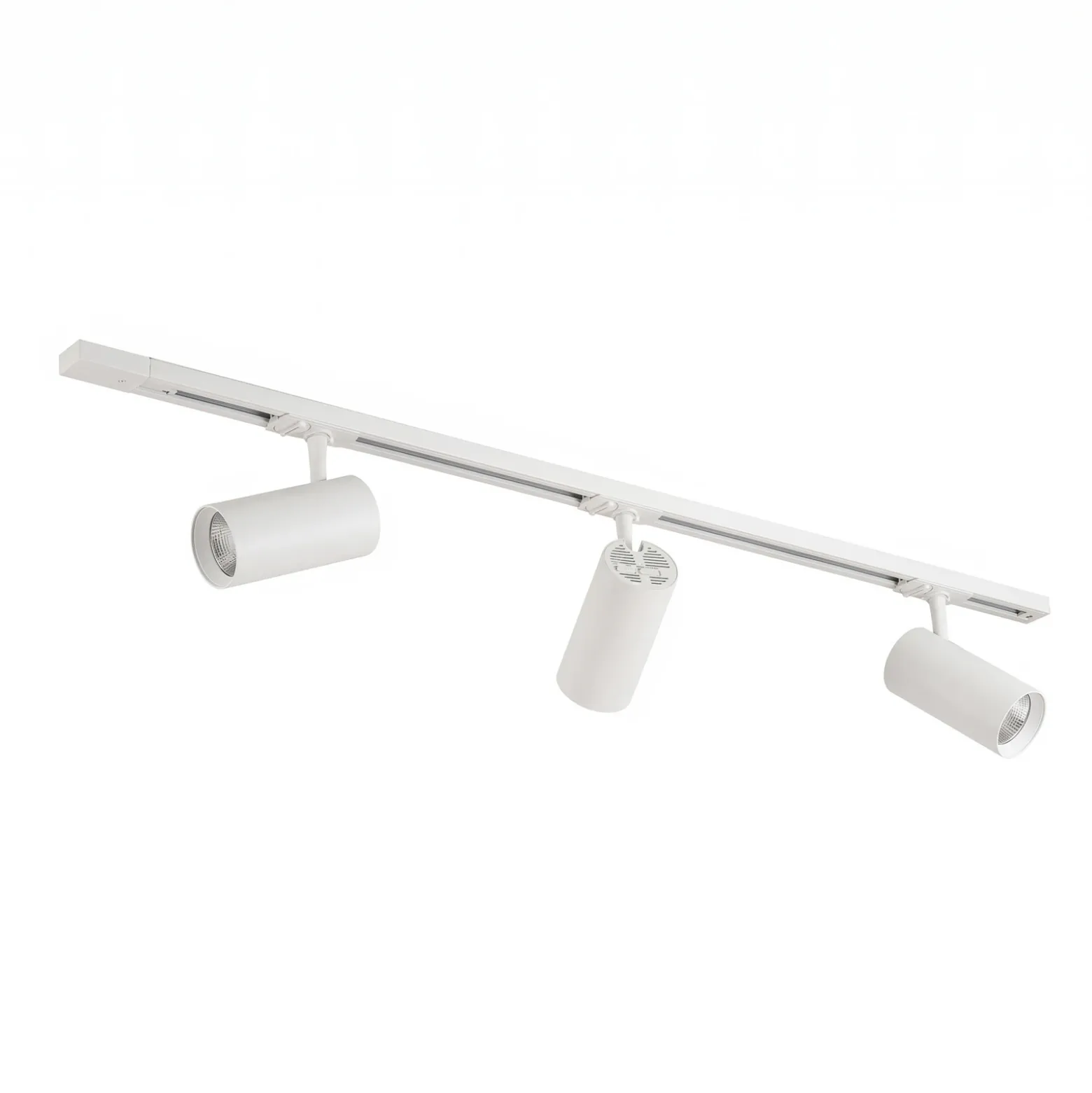 Sistema de riel Lindby Linaro, Ø 7 cm, 3 luces, LED, blanco, CCT
