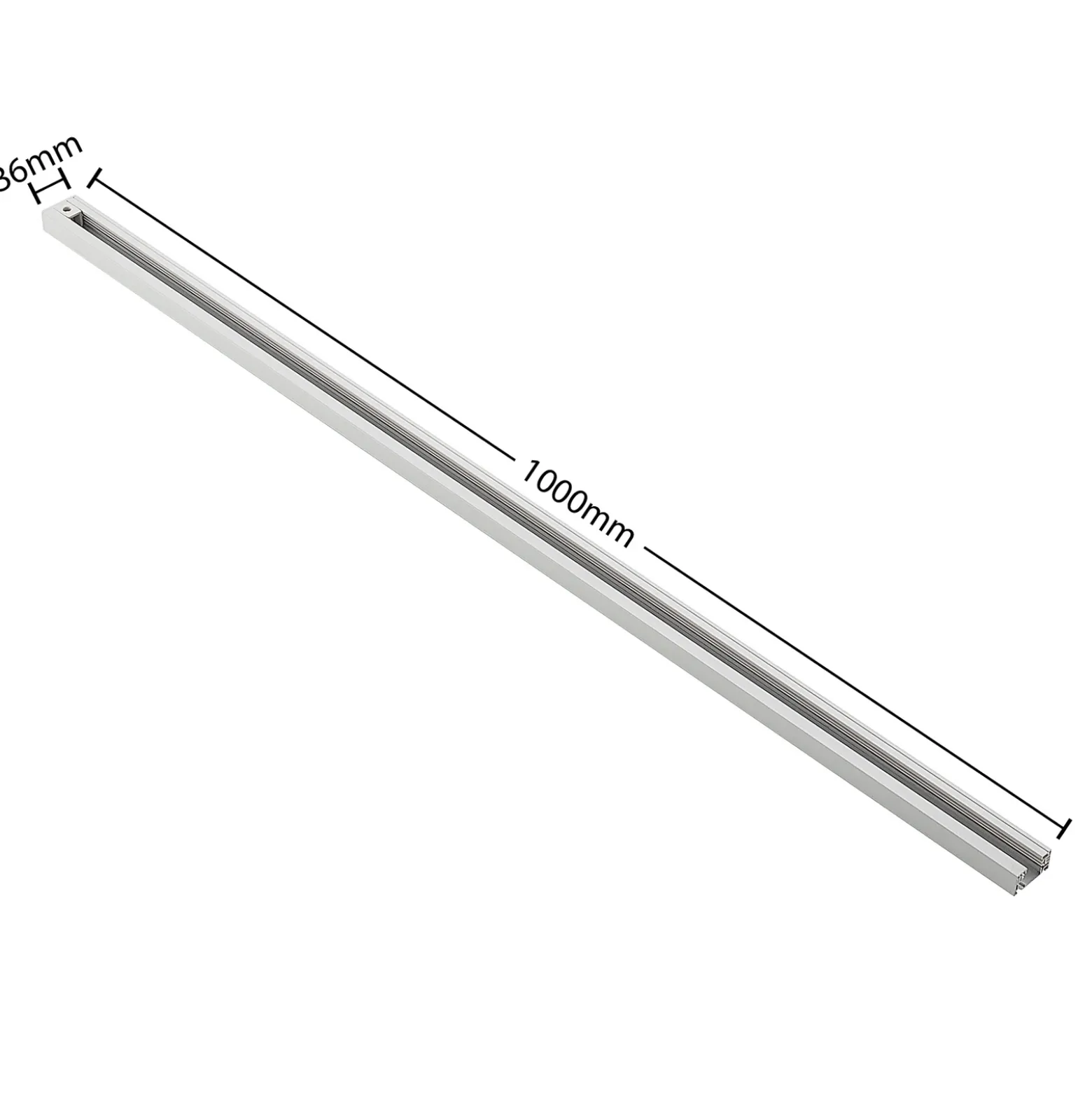 Sistema de riel Lindby Linaro, GU10, 4 luces, blanco, Ø 6 cm
