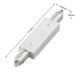 Sistema de riel Lindby Linaro, GU10, 4 luces, blanco, Ø 6 cm