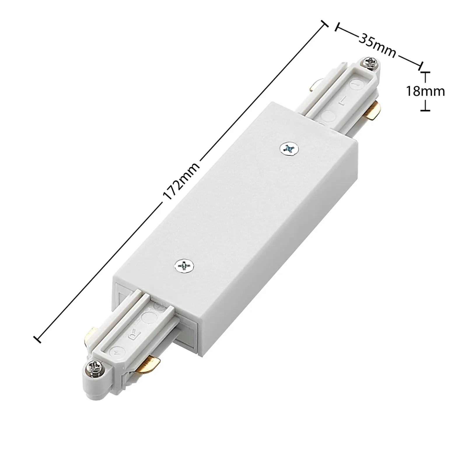 Sistema de riel Lindby Linaro, GU10, 4 luces, blanco, Ø 6 cm