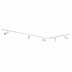 Sistema de riel Lindby Linaro, Ø 7 cm, 5 luces, LED, blanco, CCT