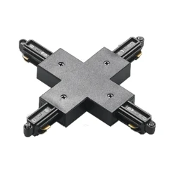 Sistema de riel Lindby Linaro, GU10, 6 luces, negro, forma de X