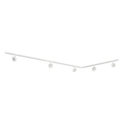 Sistema de riel Lindby Linaro, Ø 9,5 cm, 5 luces, LED, blanco