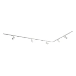 Sistema de riel monofásico Lindby, GU10, 5 luces, blanco