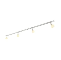 Sistema de riel monofásico Lindby, E14, 4 luces, blanco