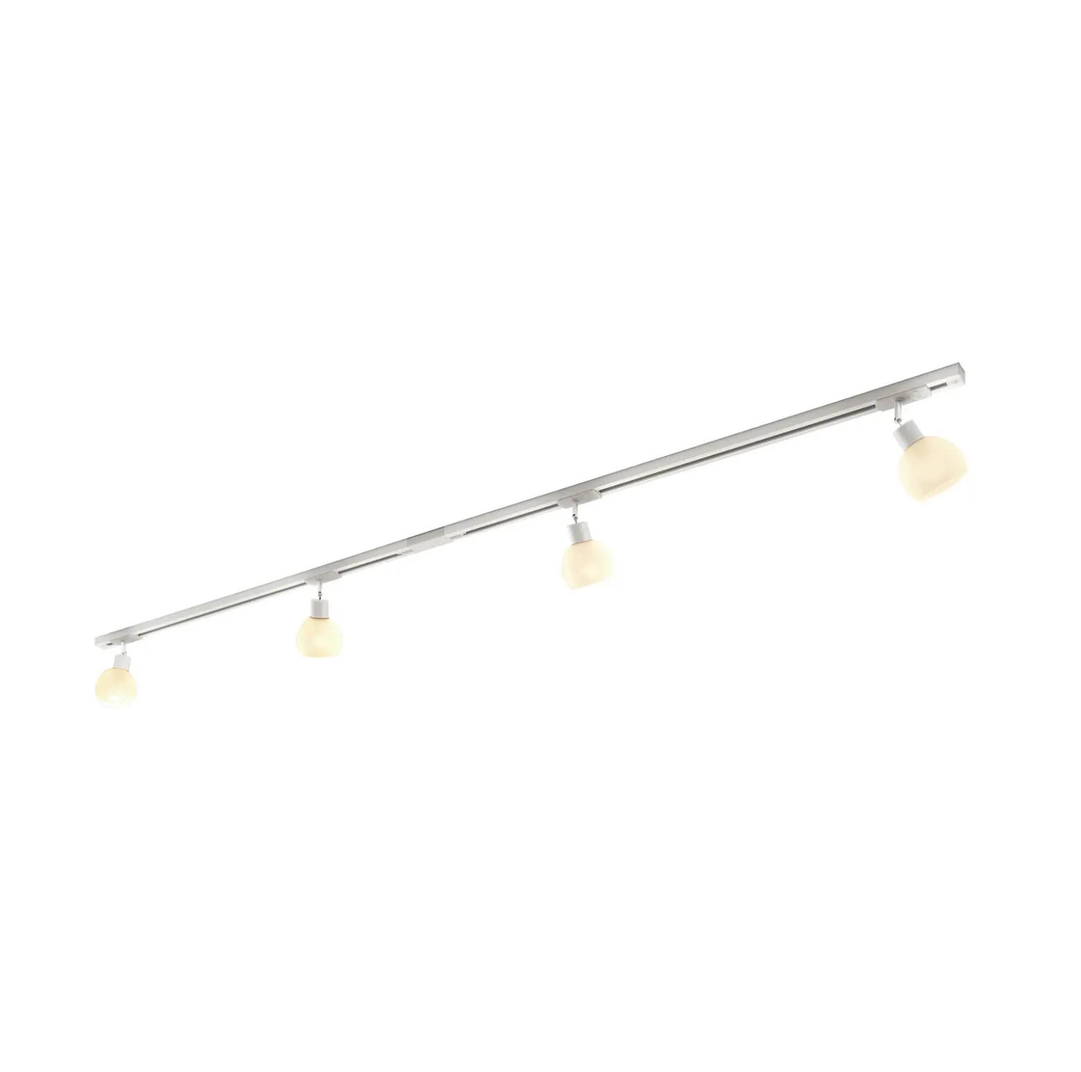 Sistema de riel monofásico Lindby, E14, 4 luces, blanco
