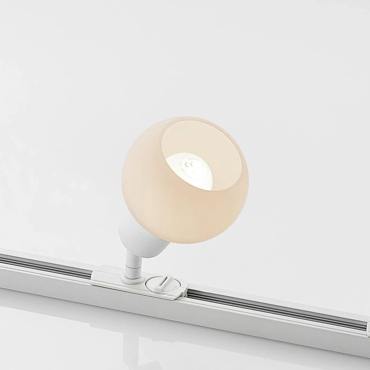 Sistema de riel monofásico Lindby, E14, 4 luces, blanco
