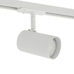 Sistema de riel trifásico Lindby, GU10, 3 luces, blanco