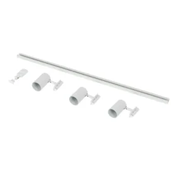 Sistema de riel trifásico Lindby, GU10, 3 luces, blanco