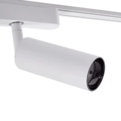 Sistema de riel 48 V Lumaro, focos, 9 luces, blanco, Ø 4 cm, 13 cm
