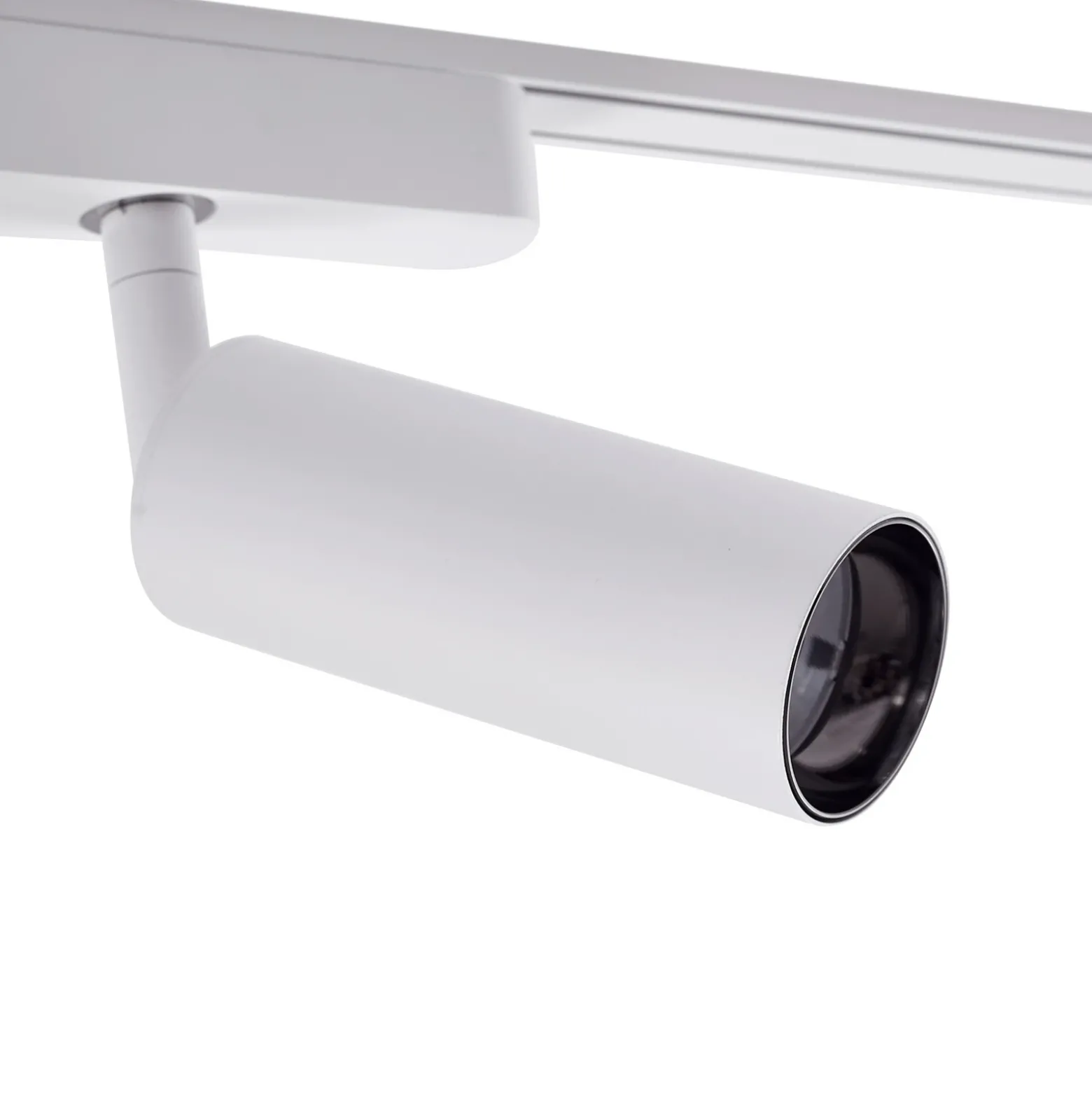 Sistema de riel 48 V Lumaro, focos, 9 luces, blanco, Ø 4 cm, 13 cm