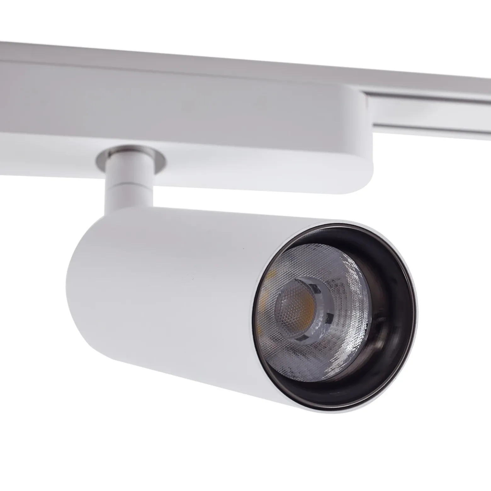 Sistema de riel 48 V Lumaro, focos, 9 luces, blanco, Ø 4 cm, 13 cm