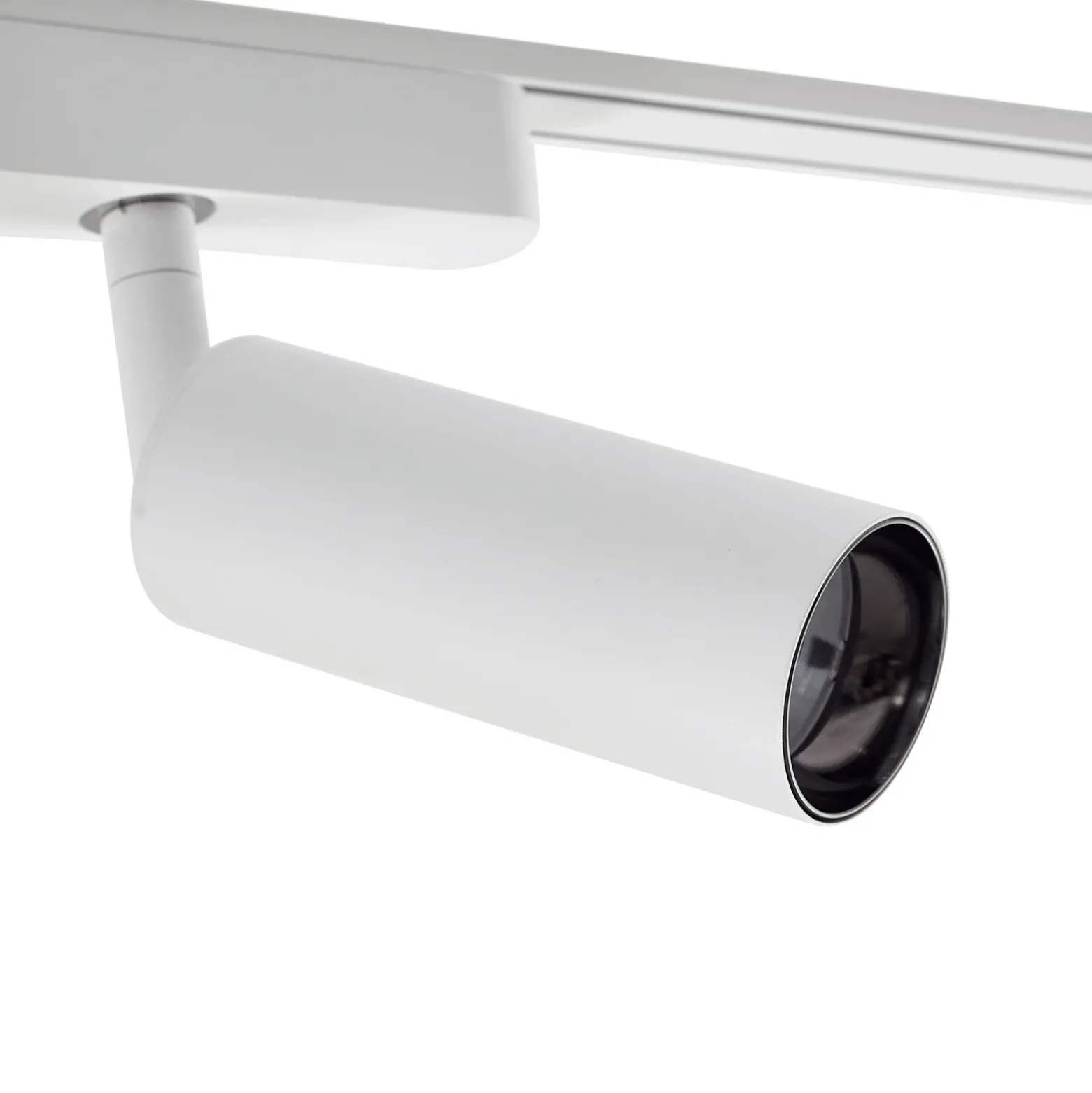 Sistema de riel 48 V Lumaro, focos, 9 luces, blanco, Ø 4 cm, 25 cm, atenuable