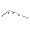 Sistema de riel 48 V Lumaro focos 7 luces negro Ø 8 cm atenuable
