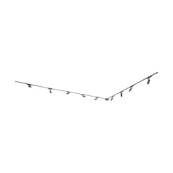 Sistema de riel 48 V Lumaro, focos, 9 luces, negro, 13 cm, atenuable