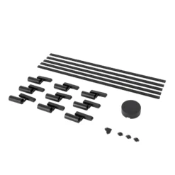 Sistema de riel 48 V Lumaro, focos, 9 luces, negro, 13 cm, atenuable
