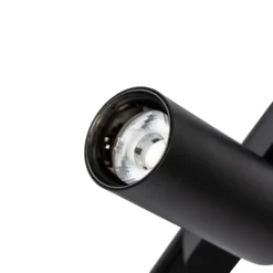 Sistema de riel 48 V Lumaro, focos, 9 luces, negro, 13 cm, atenuable