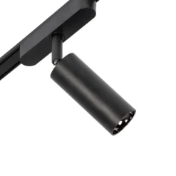 Sistema de riel 48 V Lumaro, focos, 9 luces, negro, 13 cm, atenuable