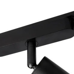 Sistema de riel 48 V Lumaro, focos, 7 luces, negro, Ø 4 cm