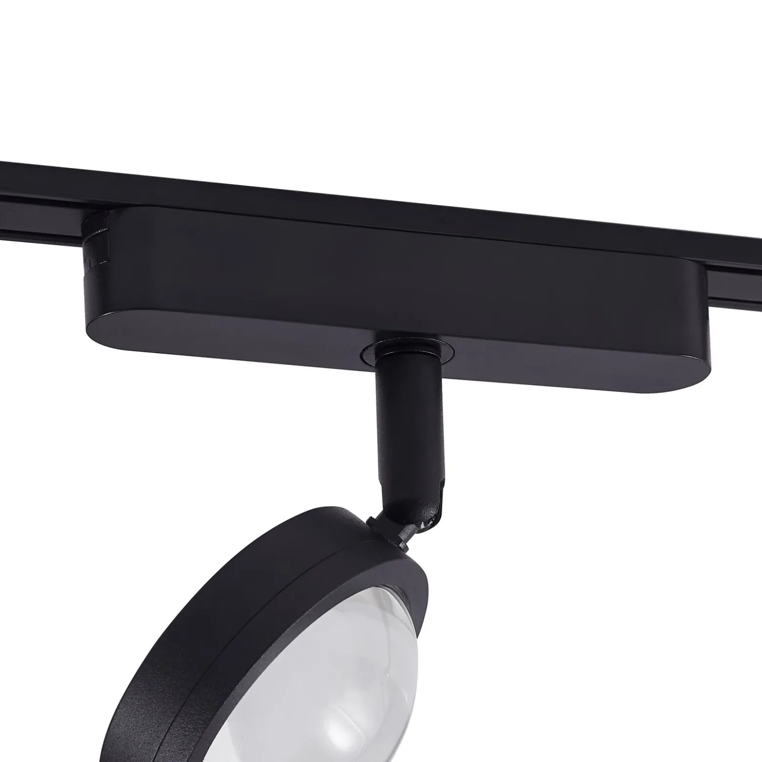 Sistema de riel 48 V Lumaro, focos, 3 luces, negro, Ø 7,3 cm
