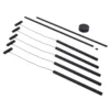 Sistema de riel 48 V Lumaro, pendular, 5 luces, negro, atenuable