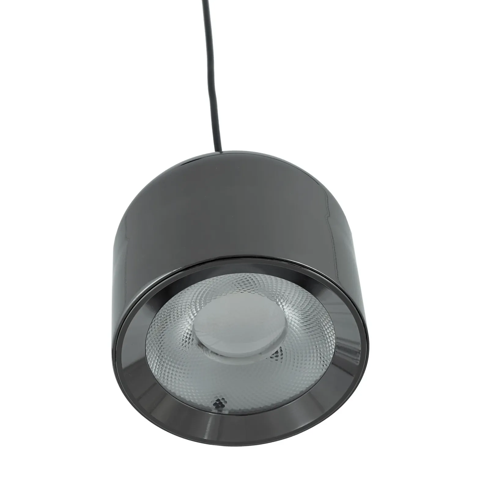 Sistema de riel 48 V Lumaro, pendular, cilindro, 5 luces, negro