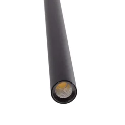Sistema de riel 48 V Lumaro, pendular, bombilla tubular, 3 luces, negro