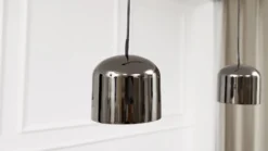 Sistema de riel 48 V Lumaro, pendular, cilindro, 3 luces, negro