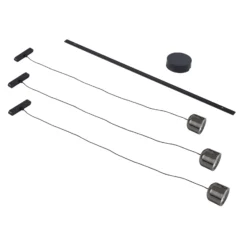 Sistema de riel 48 V Lumaro, pendular, cilindro, 3 luces, negro