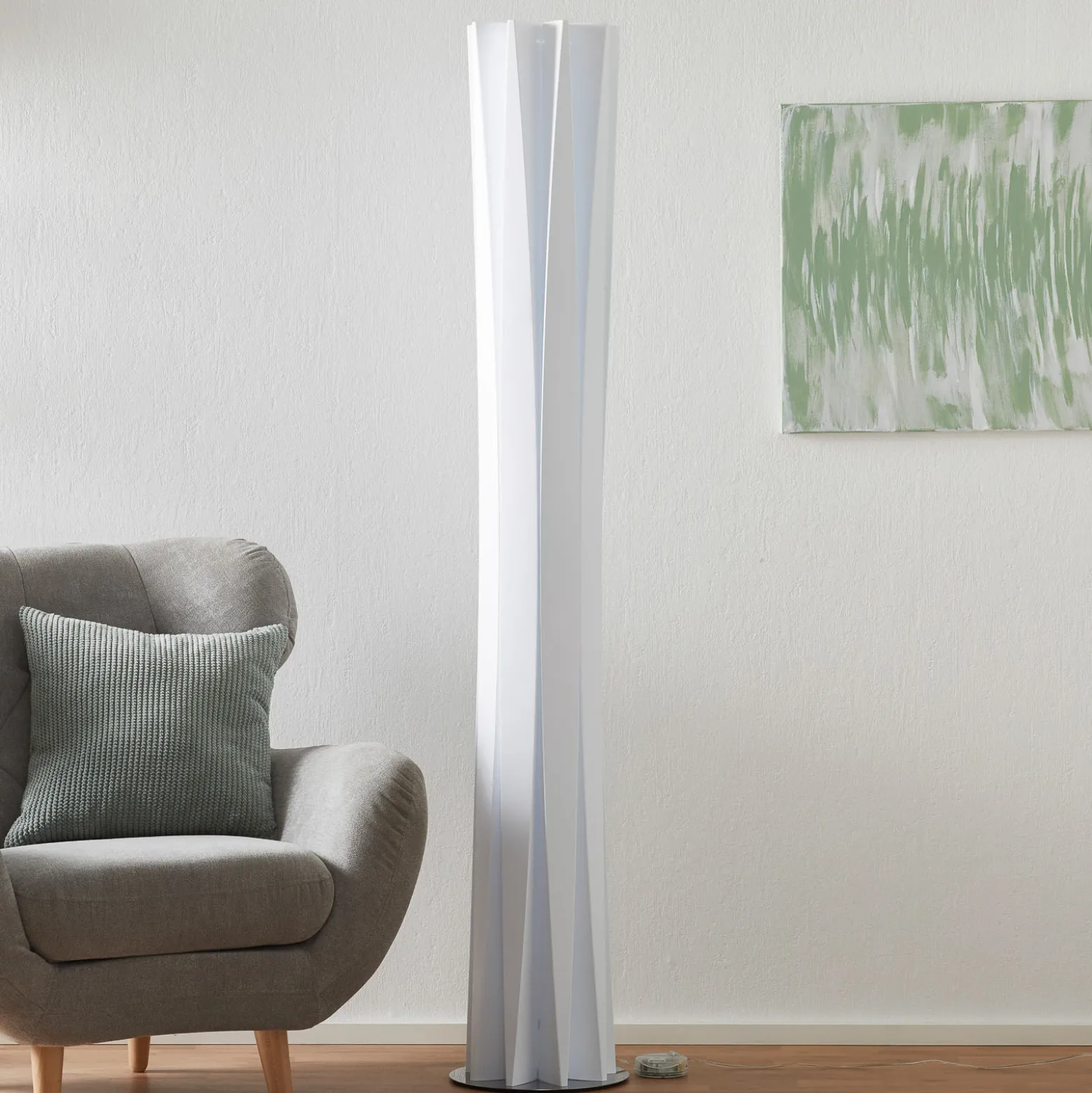 Slamp Bach lámpara de pie, altura 184 cm, blanco