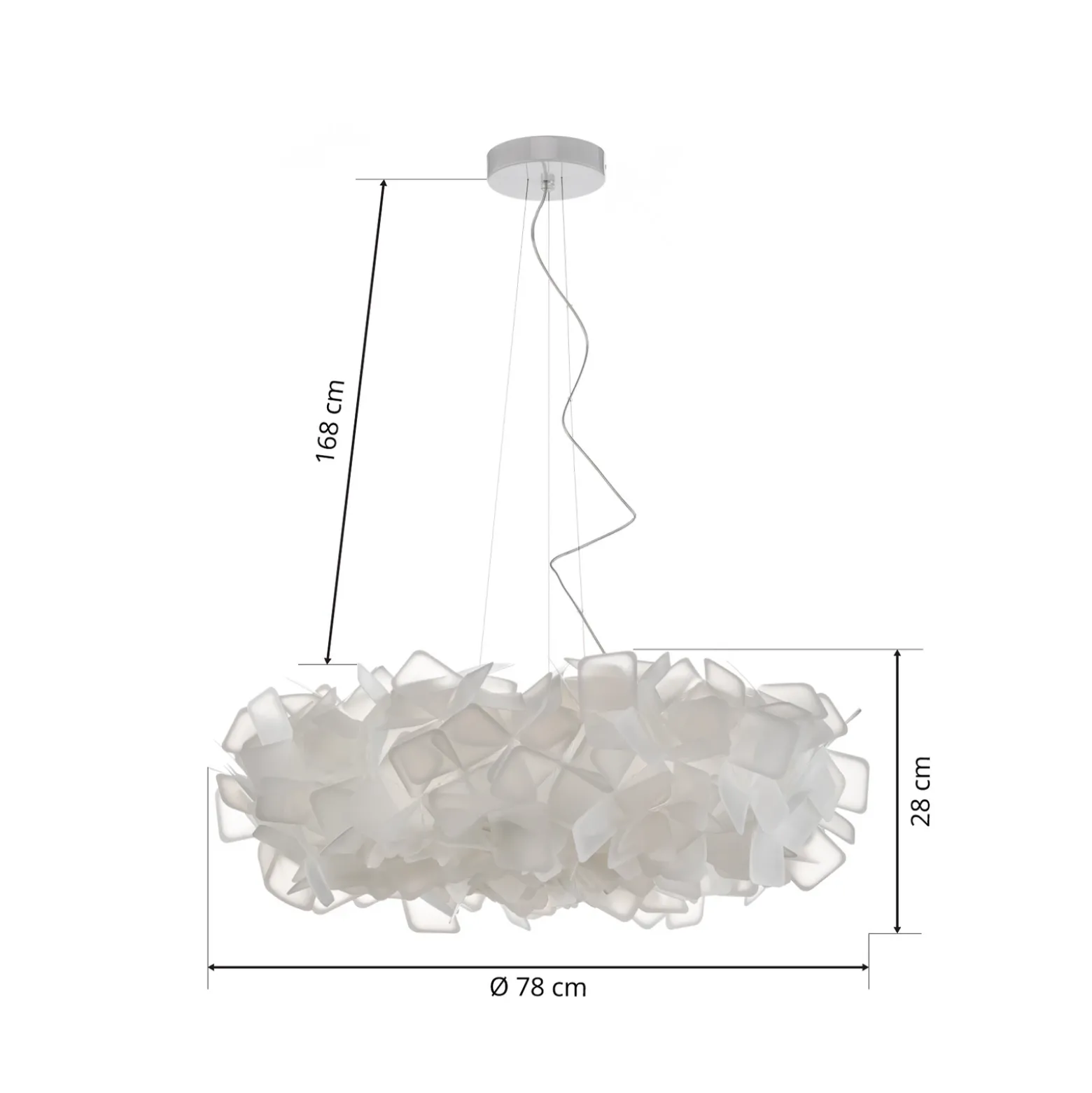 Slamp Clizia lámpara colgante, Ø 78 cm, blanco
